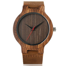 Load image into Gallery viewer, Quartz Watch Bamboo Modern Wristwatch Analog Nature Wood