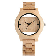 Load image into Gallery viewer, Natural Wood Watch with Full Wooden Bamboo Quartz Handmade