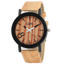 Load image into Gallery viewer, Imitation Wood Grain Leather Strap Analog Quartz Wristwatch
