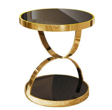 Load image into Gallery viewer, steel gold casual coffee table.