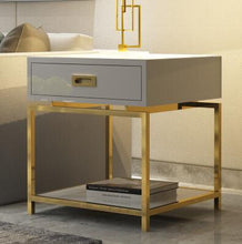 Load image into Gallery viewer, steel gold casual coffee table.