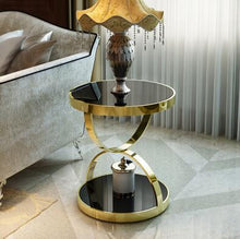 Load image into Gallery viewer, steel gold casual coffee table.