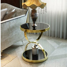 Load image into Gallery viewer, steel gold casual coffee table.
