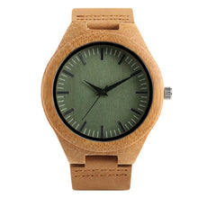 Load image into Gallery viewer, Quartz Watch Bamboo Modern Wristwatch Analog Nature Wood