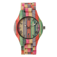 Load image into Gallery viewer, Full Bamboo Handmade Color Casual Quartz Wood Watches