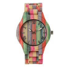 Load image into Gallery viewer, Full Bamboo Handmade Color Casual Quartz Wood Watches