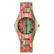 Load image into Gallery viewer, Full Bamboo Handmade Color Casual Quartz Wood Watches