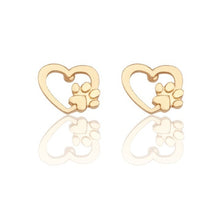 Load image into Gallery viewer, Minimalist Earrings Gold Silver Pet Dog Paw Footprint Earings Cute Animal Jewelry For Girls Brincos
