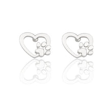 Load image into Gallery viewer, Minimalist Earrings Gold Silver Pet Dog Paw Footprint Earings Cute Animal Jewelry For Girls Brincos