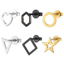 Load image into Gallery viewer, Minimalist Stainless Steel Small Geometric Earrings