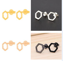 Load image into Gallery viewer, Minimalist Stainless Steel Small Geometric Earrings