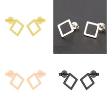 Load image into Gallery viewer, Minimalist Stainless Steel Small Geometric Earrings