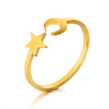 Load image into Gallery viewer, 2019 Multiple Styles Fashion Golden Stainless Steel Opening Rings Minimalist
