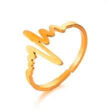 Load image into Gallery viewer, 2019 Multiple Styles Fashion Golden Stainless Steel Opening Rings Minimalist