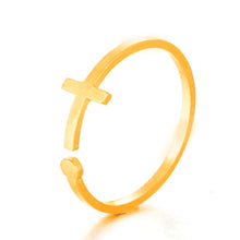 Load image into Gallery viewer, 2019 Multiple Styles Fashion Golden Stainless Steel Opening Rings Minimalist