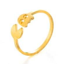 Load image into Gallery viewer, 2019 Multiple Styles Fashion Golden Stainless Steel Opening Rings Minimalist