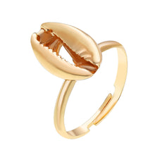Load image into Gallery viewer, Adjustable Bohemian Gold Silver Shell Ring