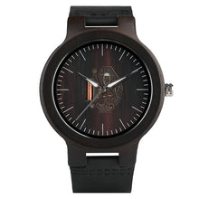 Load image into Gallery viewer, Vintage Clock Stripe Wood Watch