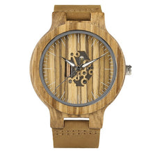 Load image into Gallery viewer, Vintage Clock Stripe Wood Watch