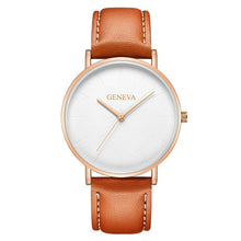 Load image into Gallery viewer, Simple Style Black Men Watches Minimalist Casual Leather Clock