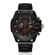Load image into Gallery viewer, Black Stainless Steel Watchband Quartz Watch