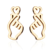 Load image into Gallery viewer, Romantic Gold Hand Earring in Stud Earrings Minimalist