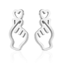 Load image into Gallery viewer, Romantic Gold Hand Earring in Stud Earrings Minimalist