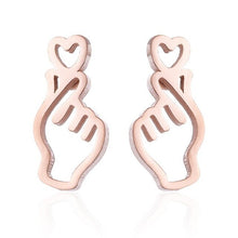 Load image into Gallery viewer, Romantic Gold Hand Earring in Stud Earrings Minimalist